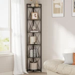 6 Tier Corner Stand 78.3 Industrial Bookshelf Black Cerlyunzan Tall. Fixed Price $89.99.