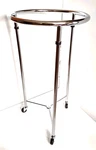 18" X 35" Round Hamper Frame High Quality Chrome Steel W/ Solid Wheels. Fixed Price $58.44.