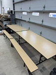 Palmer Hamilton 12 Fold Out Cafeteria Break Room Table. Fixed Price $949.05.