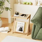 Bamworld Rattan Boho Night Stand Glass Bedside Small End Tables. Fixed Price $96.51.