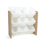 Humble Crew 9-BIN Toy Organizer Journey Natural Wood With White Plastic. Fixed Price $72.92.