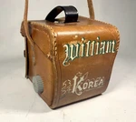 Korean War Kodak Camera In Leather Case Military Police Yanggu-gun William 53/54. Fixed Price $85.00.