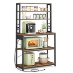Vasagle Bakers Rack Power Outlet 31.5 Inches Coffee Bar Storage - Brown/black. Fixed Price $161.35.