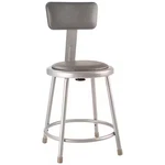 National Public Seating 6418B Round Stool With Backrest, Height 18"GRAY. Fixed Price $101.89.