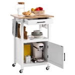 Vevor 18X23IN Kitchen Island Cart Rolling Storage Table With Single Door Cabinet. Fixed Price $83.49.