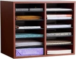 Cherry Wood Safco Literature File Organizer / Storage. Fixed Price $39.99.