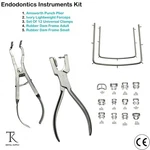 Rubber Dam Instruments Ainsworth, Ivory, Brewer Forceps, Teeth Brinkers & Frames. Fixed Price $68.00.