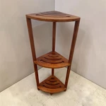 Aquateak Kai 3-TIER Corner Bath Shower Shelf! Great Condition! 16.5X12X40IN. Fixed Price $75.00.
