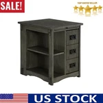 Powell Parnell Multi-funcional End Table With Storage, Gray. Fixed Price $220.11.
