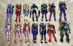 Evangelion Eva-frame Figure Lot (assembled) + Options/weapons Junk. Fixed Price $232.93.