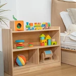 Montessori 2-TIER Rubber Wood Toy Organizer & Storage Shelf For Kids. Fixed Price $154.99.