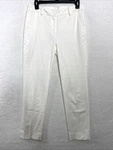 Chico's Woman's Off White Size 2 Hook/zip Slim Leg Chino Dress Mid Rise Pants. Fixed Price $19.98.