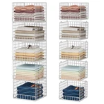 5-TIER Stackable Closet Organizers And Storage Baskets, Shelf Organize.... Fixed Price $55.76.