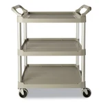 Rubbermaid? Commercial Economy Plastic Cart, Three-shelf, 18-5/8W X 33-5/8D 37. Fixed Price $466.16.