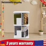 2-TIER Rotating Corner Bookshelf Open Display Storage Small Bookcase White. Fixed Price $51.55.