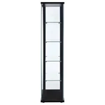 Coaster Delphinium 4-SHELF Clear Glass Curio Display Cabinet Black. Fixed Price $297.99.