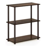 Furinno Turn-n-tube Wood 3-TIER Compact Shelf Display Rack Walnut/brown. Fixed Price $45.10.