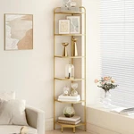 Hzuaneri Corner Stand, 6-TIER Glass Bookshelf Bookcase, Bathroom Organi.... Fixed Price $78.09.