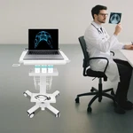 Laptop Workstation Cart, Medical With Wheels, Scanner Holder. Fixed Price $249.10.