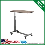Overbed Tray Hospital Rolling Nontilt Adjustable Height Food Cart Desk. Fixed Price $59.63.