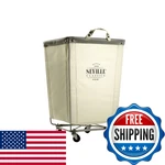 Seville Classics Large Commercial Heavy Duty Rolling Steel Frame Laundry Hamper. Fixed Price $119.52.