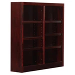 Bowery Hill Traditional 48" Tall 8-SHELF Double Wide Wood Bookcase In Cherry. Fixed Price $358.67.