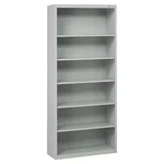 Tennsco B-78LG 6-SHELF Stationary Bookcase, 78"X34-1/2" Light Gray. Fixed Price $555.99.