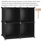 Brightroom Modern 4-CUBE Organizer Storage Stackable Modular Bins. Fixed Price $47.50.