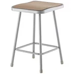 National Public Seating 6324 Square Stool, Height Range 24", Masonite Board Gray. Fixed Price $99.64.