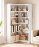 Idealhouse Corner Bookshelf 72.8IN Farmhouse Bookcase Large Bookshelves Wood .... Fixed Price $244.59.
