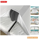 Essential Split King Bed Bridge With Hypoallergenic Fitted Sheet & Gap Filler. Fixed Price $116.95.