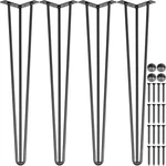 Happybuy Hairpin Table Legs 28" Black Set Of 4 Desk 880LBS Load Capacity (e. Fixed Price $47.87.