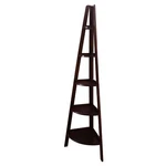 Casual Home 5-SHELF Corner Ladder Bookcase, Espresso (new). Fixed Price $78.70.
