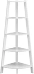 Newport White 5-TIER Wide Corner Bookcase For Stylish Storage And Display. Fixed Price $134.99.