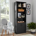 5 Bookcase With Doors Hidden Storage Cabinet Display Bookshelf Home Office. Fixed Price $106.22.