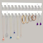 2 Pack Necklace Holder Hanging Jewelry Organizer, Self-adhesive, Wall White. Fixed Price $6.15.