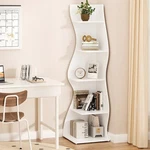 Modern 5 Tier Corner Bookshelf Display Rack Storage Living Room Furniture. Fixed Price $112.61.