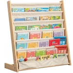 Cymfbsfbu 7 Tier Wooden Kids Bookshelf Holder Natural Rack. Fixed Price $69.12.