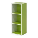 Furinno Luder Engineered Wood 3-TIER Open Shelf Bookcase White/green. Fixed Price $46.03.