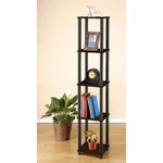 Furinno Turn-n-tube Wood 5-TIER Corner Square Rack Display Shelf Espresso. Fixed Price $50.49.