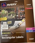 Avery Removable Rectangle Labels 1/4 X 3/4 256 Pack 22828 Laser Ink Jet. Fixed Price $20.00.