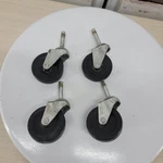 Set Of 4 Hospital Bed Casters 3 Rubber Wheels 7/16 Stem Made Usa. Fixed Price $29.95.