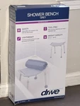 Drive Medical Bathroom Safety Shower Tub Bench Chair Gray New Unused Open Box. Fixed Price $25.00.