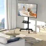 Modern Portable Stand Mobile Cart For 32 To 60 Inch Flat Panel Tvs, Black. Fixed Price $54.99.