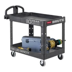 Rubbermaid Commercial Products 2-SHELF Utility/service Cart, Medium, Black,. Fixed Price $215.91.