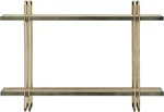 Danya B Firenze 2-TIER Wall Mounted Shelf Warm Gold & Washed Oak. Fixed Price $62.39.