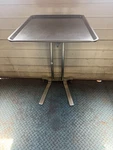 Pedigo P-1065-SS Extra Large Mayo Stand Stainless Dual Post 20X25 Tray Foot Ope. Fixed Price $795.00.