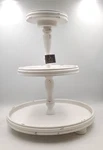 Open Box Tripar International 3-TIER Wooden Display Stand Cream. Fixed Price $69.99.