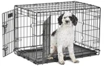 Pets Medium Dog Crate, Midwest Life Stages 30' Double Door Folding Metal. Fixed Price $112.99.