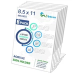 Wbtran Acrylic Sign 8.5 X 11, 6 Pack Slanted Back Holders. Fixed Price $28.09.